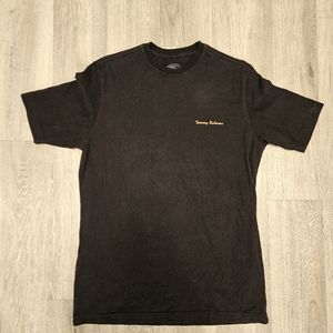 Tommy Bahama Shirt Adult S/P Black Cigar Roll With IT Graphic Short Sleeve